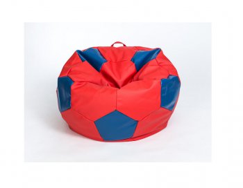 Кресло-мешок Мяч большой Экокожа красно-синее в Озёрске - ozyorsk.mebel-74.com | фото