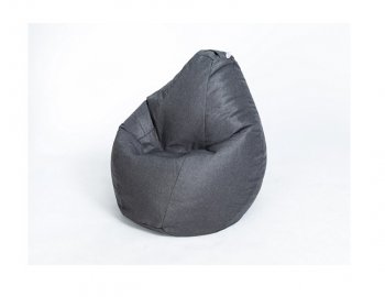 Кресло-мешок Груша велюр темно - серое среднее в Озёрске - ozyorsk.mebel-74.com | фото