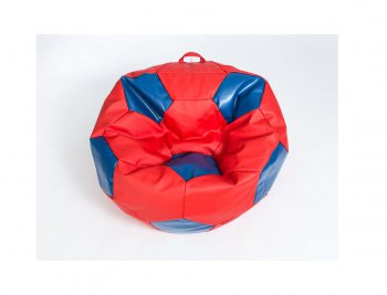 Кресло-мешок Мяч большой Экокожа красно-синее в Озёрске - ozyorsk.mebel-74.com | фото