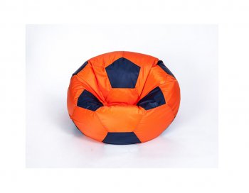 Кресло-мешок Мяч малый оранжево-черное в Озёрске - ozyorsk.mebel-74.com | фото