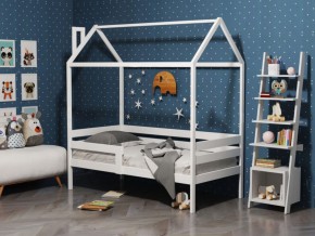 Детская кровать-домик из массива березы Соня-6 (800*1600) Белый/Лак в Озёрске - ozyorsk.mebel-74.com | фото