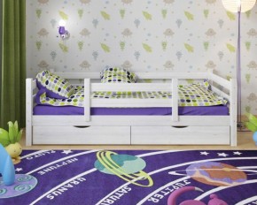 Детская кровать из массива березы Соня-5 (Белый/Лак) в Озёрске - ozyorsk.mebel-74.com | фото