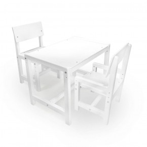 Детский растущий комплект стол и два стула  Я САМ "Лофт" (Белый, Белый) в Озёрске - ozyorsk.mebel-74.com | фото