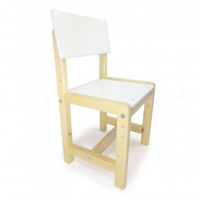 Детский растущий комплект стол и стул  Я САМ "Лофт" (Белый, Сосна) в Озёрске - ozyorsk.mebel-74.com | фото