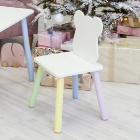 Детский стул Мишутка (Белый/Белый/Цветной) в Озёрске - ozyorsk.mebel-74.com | фото