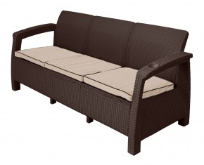 Диван Yalta Premium Sofa 3 Set (Ялта) шоколадный (+подушки под спину) в Озёрске - ozyorsk.mebel-74.com | фото