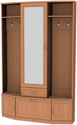 Шкаф для прихожей с зеркалом арт.600 в Озёрске - ozyorsk.mebel-74.com | фото