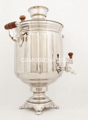Электрический самовар из латуни на 10 л "Под серебро" в наборе №1 в Озёрске - ozyorsk.mebel-74.com | фото