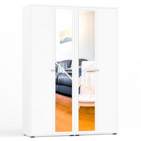 Камелия Шкаф 4-х створчатый, цвет белый, ШхГхВ 160х48х220 см., универсальная сборка, можно использовать как два отдельных шкафа в Озёрске - ozyorsk.mebel-74.com | фото
