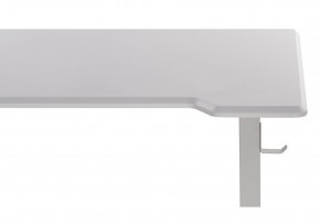 Компьютерный стол Маркос с механизмом подъема 120х75х75 белый / шагрень белая в Озёрске - ozyorsk.mebel-74.com | фото