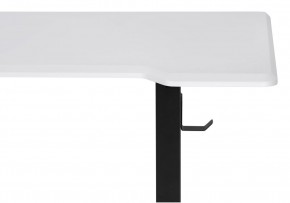 Компьютерный стол Маркос с механизмом подъема 140х80х75 белая шагрень / черный в Озёрске - ozyorsk.mebel-74.com | фото