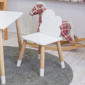 Комплект детской мебели стол и два стула Облачко (Белый/Белый/Береза) в Озёрске - ozyorsk.mebel-74.com | фото