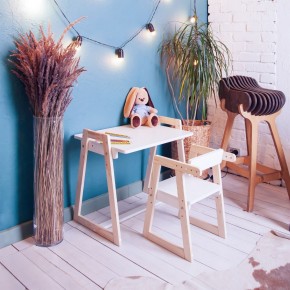 Комплект детской мебели стол и  два стула Я САМ "Лофт-Дуо" (Белый) в Озёрске - ozyorsk.mebel-74.com | фото