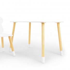 Комплект детской мебели стол и стул Корона (Белый/Белый/Береза) в Озёрске - ozyorsk.mebel-74.com | фото
