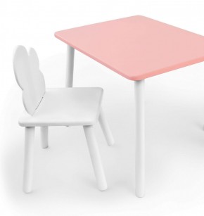 Комплект детской мебели стол и стул Облачко (Розывый/Белый/Белый) в Озёрске - ozyorsk.mebel-74.com | фото