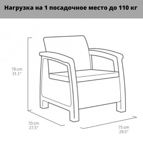 Комплект мебели Корфу Рест (Corfu Rest - without table) графит в Озёрске - ozyorsk.mebel-74.com | фото