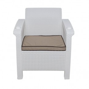 Комплект уличной мебели Yalta Premium Terrace Triple Set (Ялта) белый (+подушки под спину) в Озёрске - ozyorsk.mebel-74.com | фото