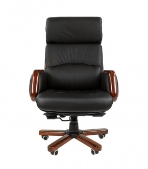 Кресло для руководителя CHAIRMAN 417 (Натуральная кожа) Черное в Озёрске - ozyorsk.mebel-74.com | фото