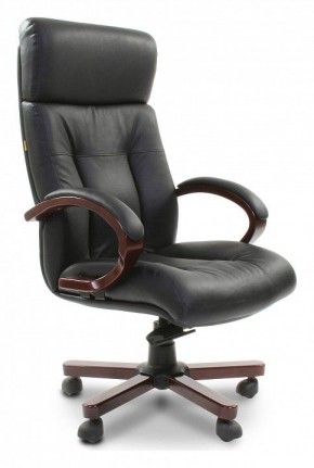 Кресло для руководителя Chairman 421 черный/орех темный, черный в Озёрске - ozyorsk.mebel-74.com | фото
