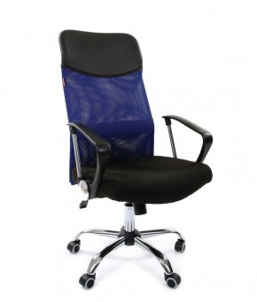 Кресло для руководителя CHAIRMAN 610 N (15-21 черный/сетка синий) в Озёрске - ozyorsk.mebel-74.com | фото