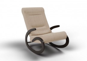 Кресло-качалка Мальта 10-Т-П (ткань/венге) ПЕСОК в Озёрске - ozyorsk.mebel-74.com | фото