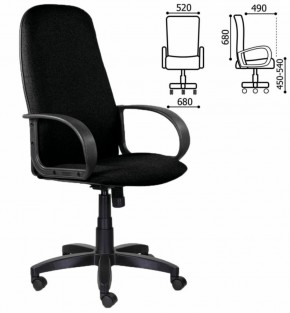 Кресло офисное BRABIX "Praktik EX-279" (ткань/кожзам, черное) 532017 в Озёрске - ozyorsk.mebel-74.com | фото