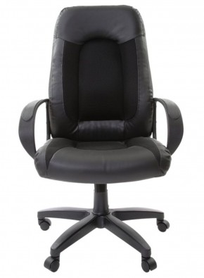 Кресло офисное BRABIX "Strike EX-525" (экокожа черная, ткань черная) 531381 в Озёрске - ozyorsk.mebel-74.com | фото