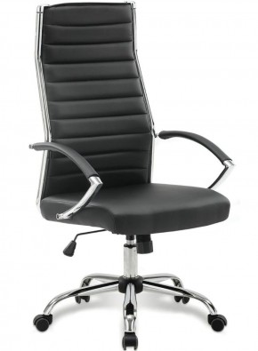 Кресло офисное BRABIX "Style EX-528", экокожа, хром, черное, 531947 в Озёрске - ozyorsk.mebel-74.com | фото