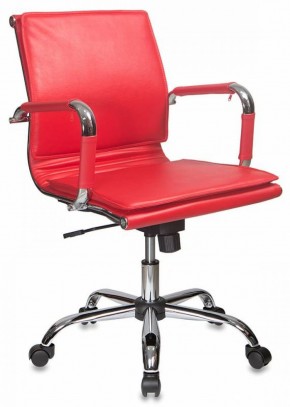 Кресло руководителя Бюрократ CH-993-LOW/RED красный в Озёрске - ozyorsk.mebel-74.com | фото
