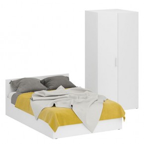 Кровать 1400 + Шкаф угловой Стандарт, цвет белый, ШхГхВ 143,5х203,5х70 + 81,2х81,2х200см., сп.м. 1400х2000 мм., без матраса, основание есть в Озёрске - ozyorsk.mebel-74.com | фото