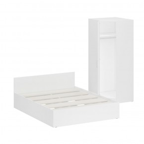 Кровать 1600 + Шкаф угловой Стандарт, цвет белый, ШхГхВ 163,5х203,5х70 + 81,2х81,2х200см., сп.м. 1600х2000 мм., без матраса, основание есть в Озёрске - ozyorsk.mebel-74.com | фото