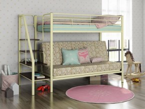 Кровать двухъярусная с диваном "Мадлен-3" (Белый/Фиолетовы) в Озёрске - ozyorsk.mebel-74.com | фото