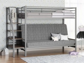 Кровать двухъярусная с диваном "Мадлен-3" (Серый/Серый) в Озёрске - ozyorsk.mebel-74.com | фото