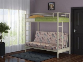 Кровать двухъярусная с диваном "Мадлен" (Слоновая кость/Серый) в Озёрске - ozyorsk.mebel-74.com | фото