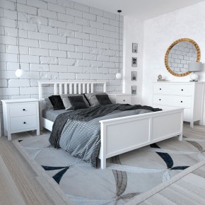 Кровать Ф-156.02 двухспальная 160х200 из массива сосны, цвет белый в Озёрске - ozyorsk.mebel-74.com | фото