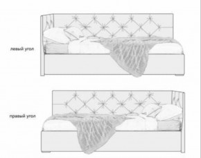 Кровать угловая Хлоя интерьерная +основание/ПМ/бельевое дно (120х200) в Озёрске - ozyorsk.mebel-74.com | фото