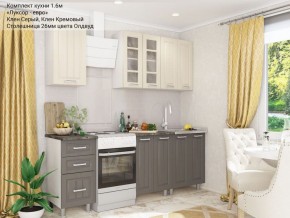 Кухонный гарнитур Луксор-евро 1600 серый-кремовый в Озёрске - ozyorsk.mebel-74.com | фото