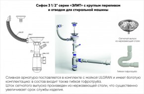 Мойка кухонная ULGRAN U-101 (500) в Озёрске - ozyorsk.mebel-74.com | фото