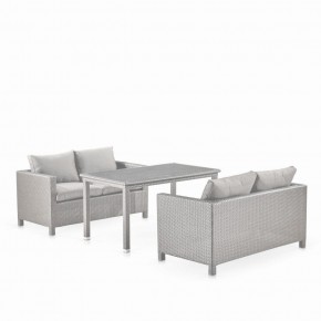 Обеденный комплект плетеной мебели с диванами T256C/S59C-W85 Latte в Озёрске - ozyorsk.mebel-74.com | фото