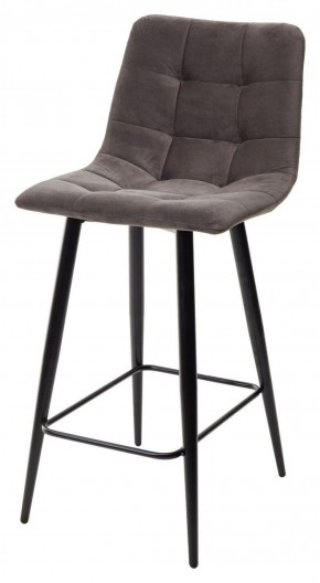 Полубарный стул CHILLI-QB графит #14, велюр / черный каркас (H=66cm) М-City в Озёрске - ozyorsk.mebel-74.com | фото