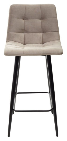 Полубарный стул CHILLI-QB латте #25, велюр / черный каркас (H=66cm) М-City в Озёрске - ozyorsk.mebel-74.com | фото