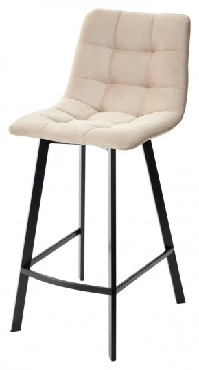 Полубарный стул CHILLI-QB SQUARE бежевый #5, велюр / черный каркас (H=66cm) М-City в Озёрске - ozyorsk.mebel-74.com | фото