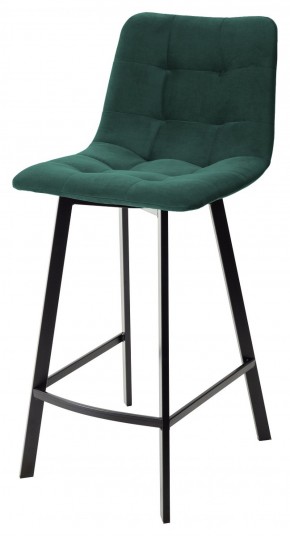 Полубарный стул CHILLI-QB SQUARE зеленый #19, велюр / черный каркас (H=66cm) М-City в Озёрске - ozyorsk.mebel-74.com | фото