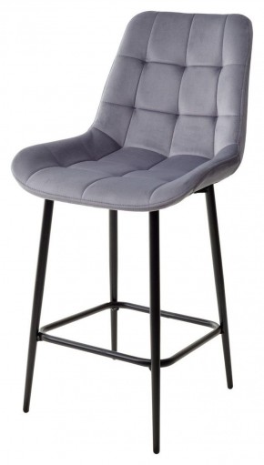 Полубарный стул ХОФМАН, цвет H-14 Серый, велюр / черный каркас H=63cm М-City в Озёрске - ozyorsk.mebel-74.com | фото