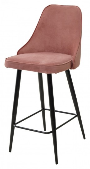 Полубарный стул NEPAL-PB РОЗОВЫЙ #15, велюр/ черный каркас (H=68cm) М-City в Озёрске - ozyorsk.mebel-74.com | фото