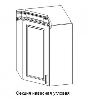 Секция навесная угловая "Верона" (600*600) в Озёрске - ozyorsk.mebel-74.com | фото