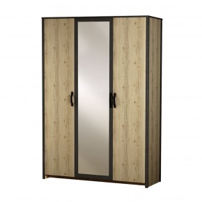 Шкаф 3-дверный с зеркалом №885 Гранж в Озёрске - ozyorsk.mebel-74.com | фото