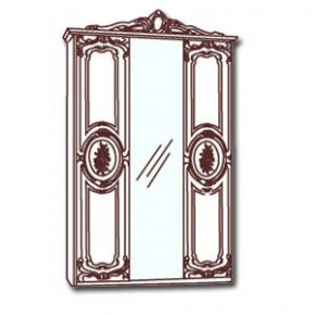 Шкаф 3-х дверный с зеркалами (01.143) Роза (беж) в Озёрске - ozyorsk.mebel-74.com | фото