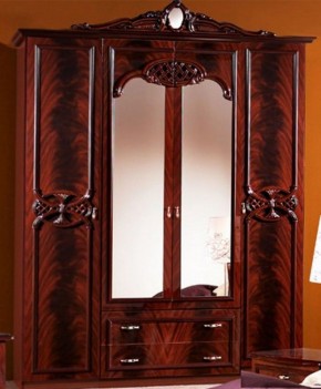 Шкаф 4-х дверный с зеркалами (03.144) Ольга (могано) в Озёрске - ozyorsk.mebel-74.com | фото