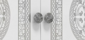 Шкаф 4-х дверный с зеркалами (12.244) Грация (белый/серебро) в Озёрске - ozyorsk.mebel-74.com | фото